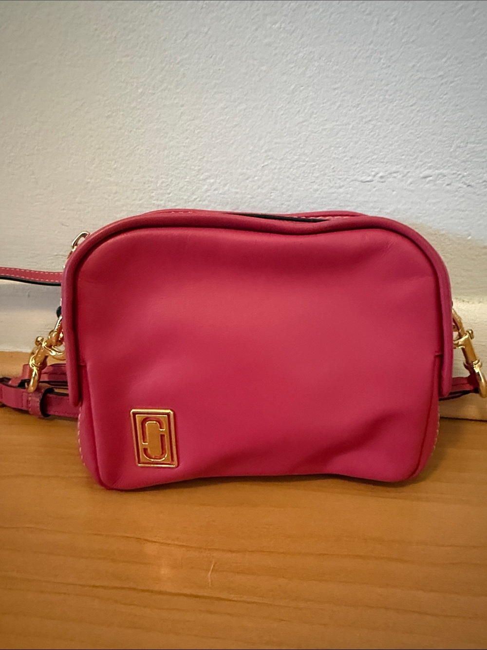Marc Jacobs Pink Crossbody Bag with Gold Hardware